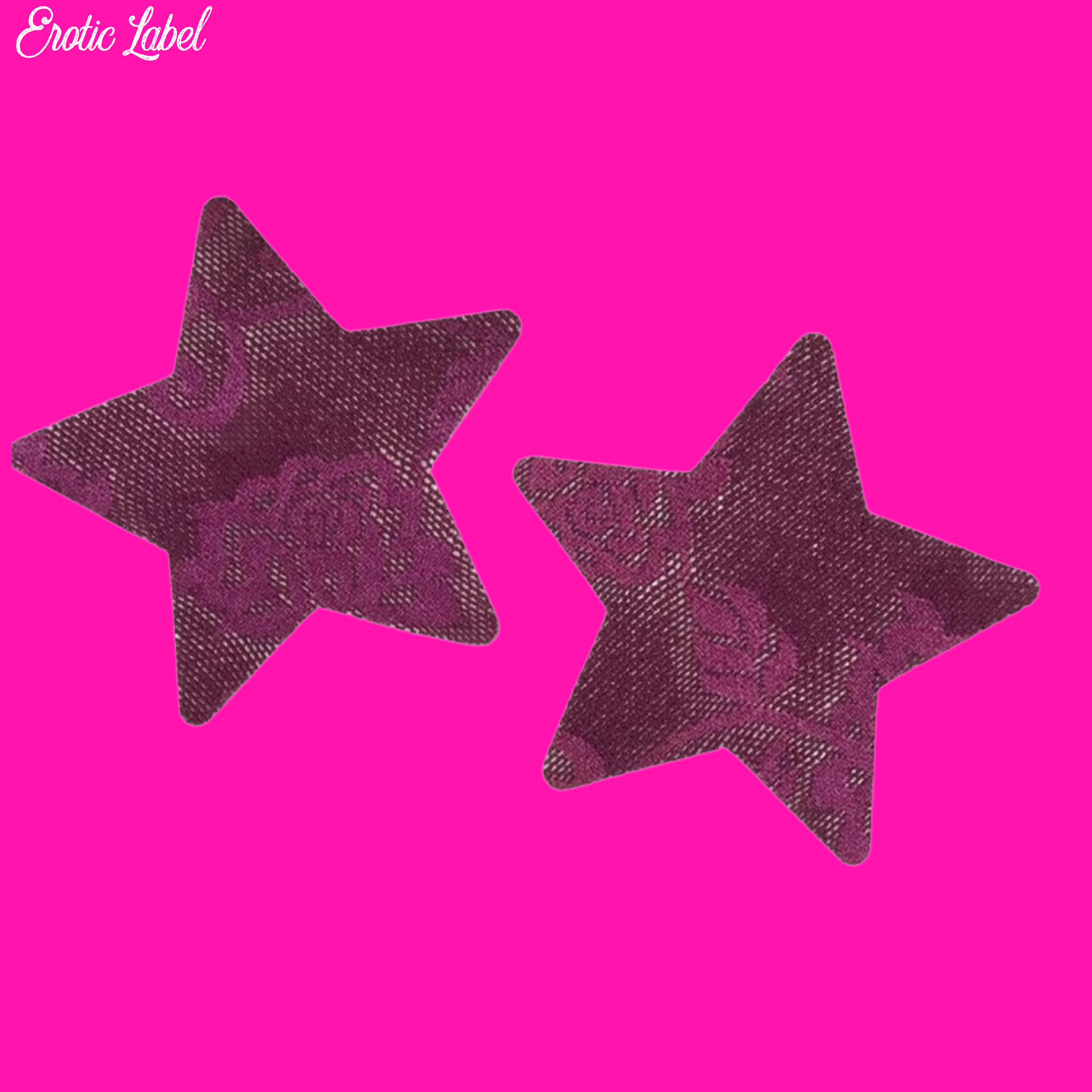 Purple Sheer Lace Pasties - Star