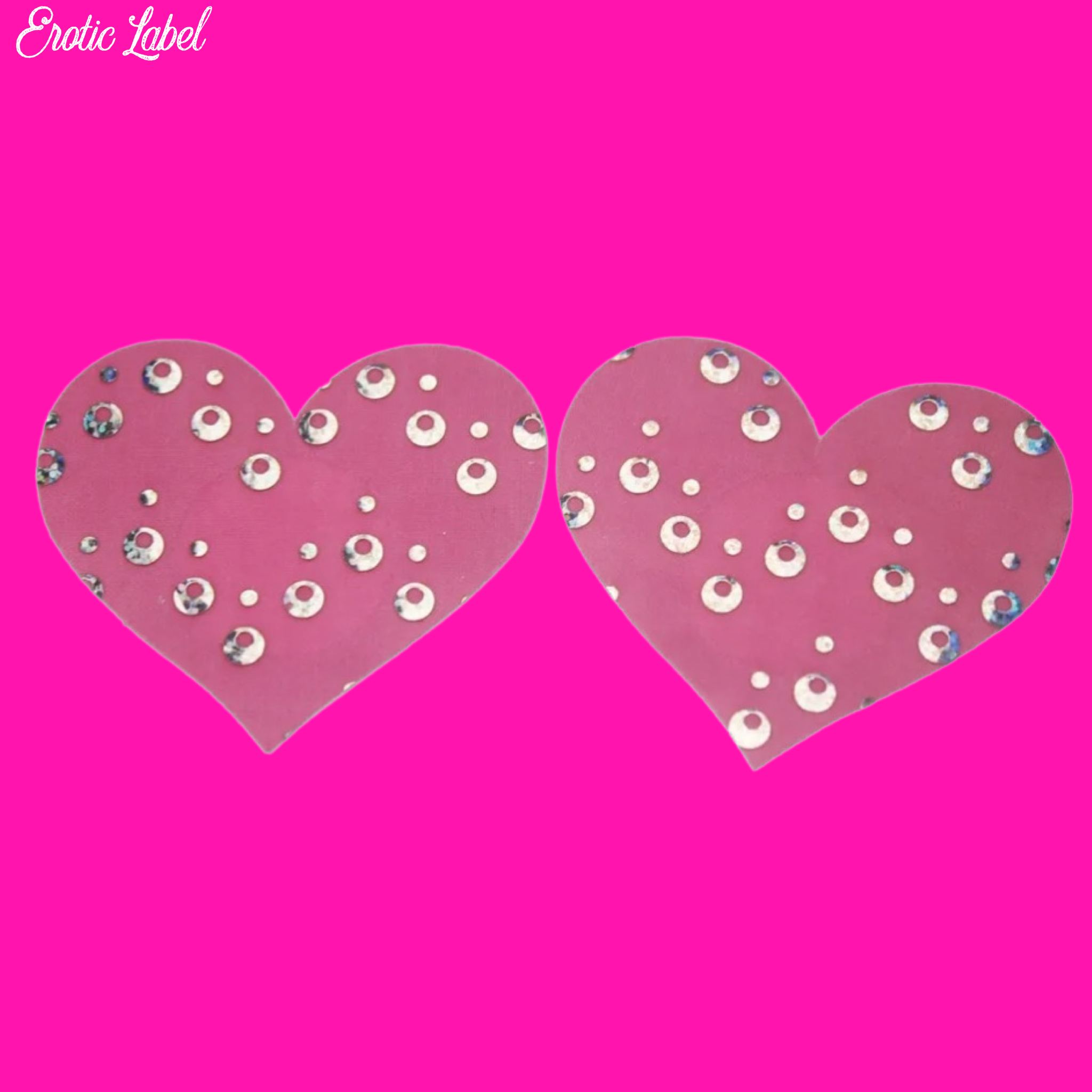 Pink Sequins Pasties- Heart
