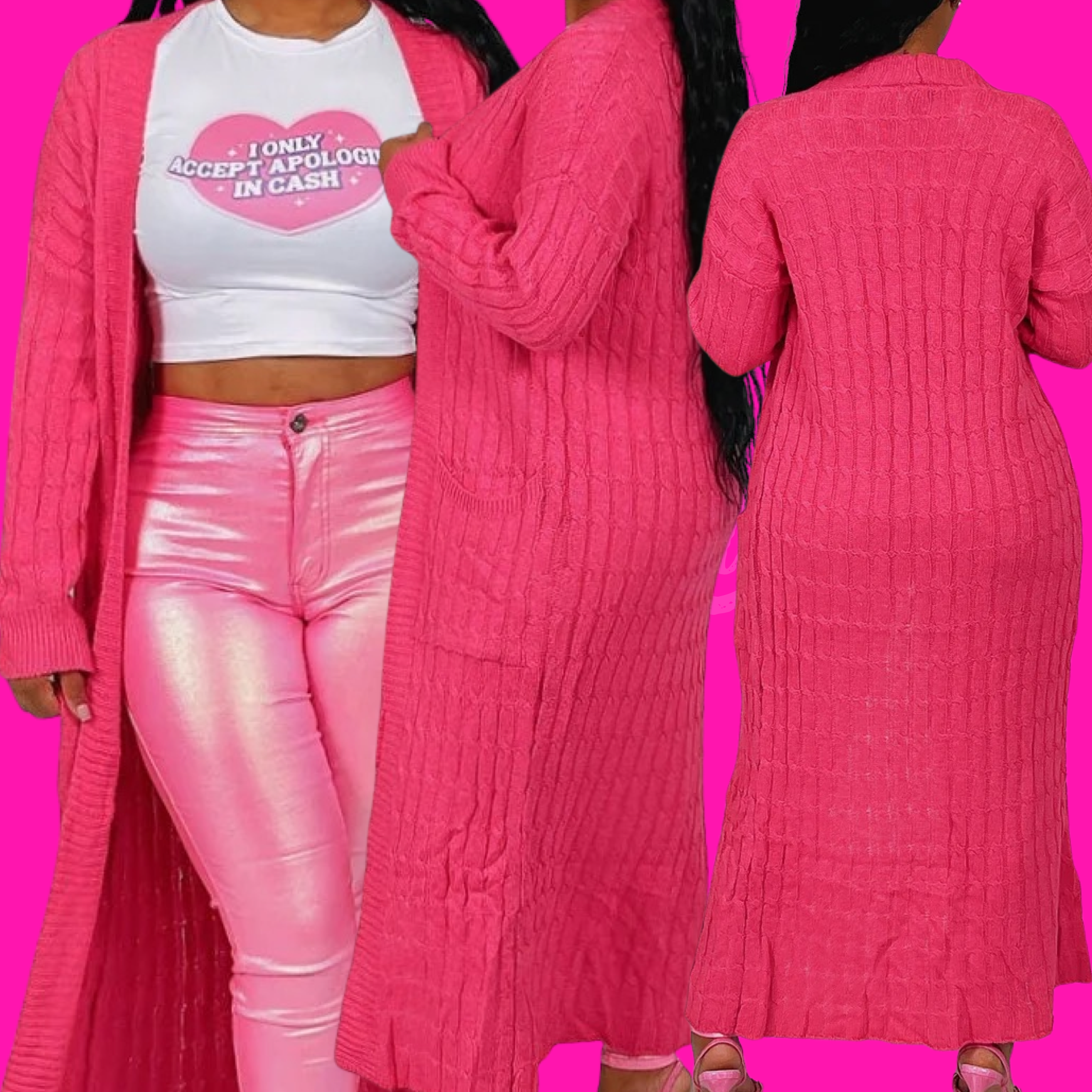 Classic Cardigan (Pink)