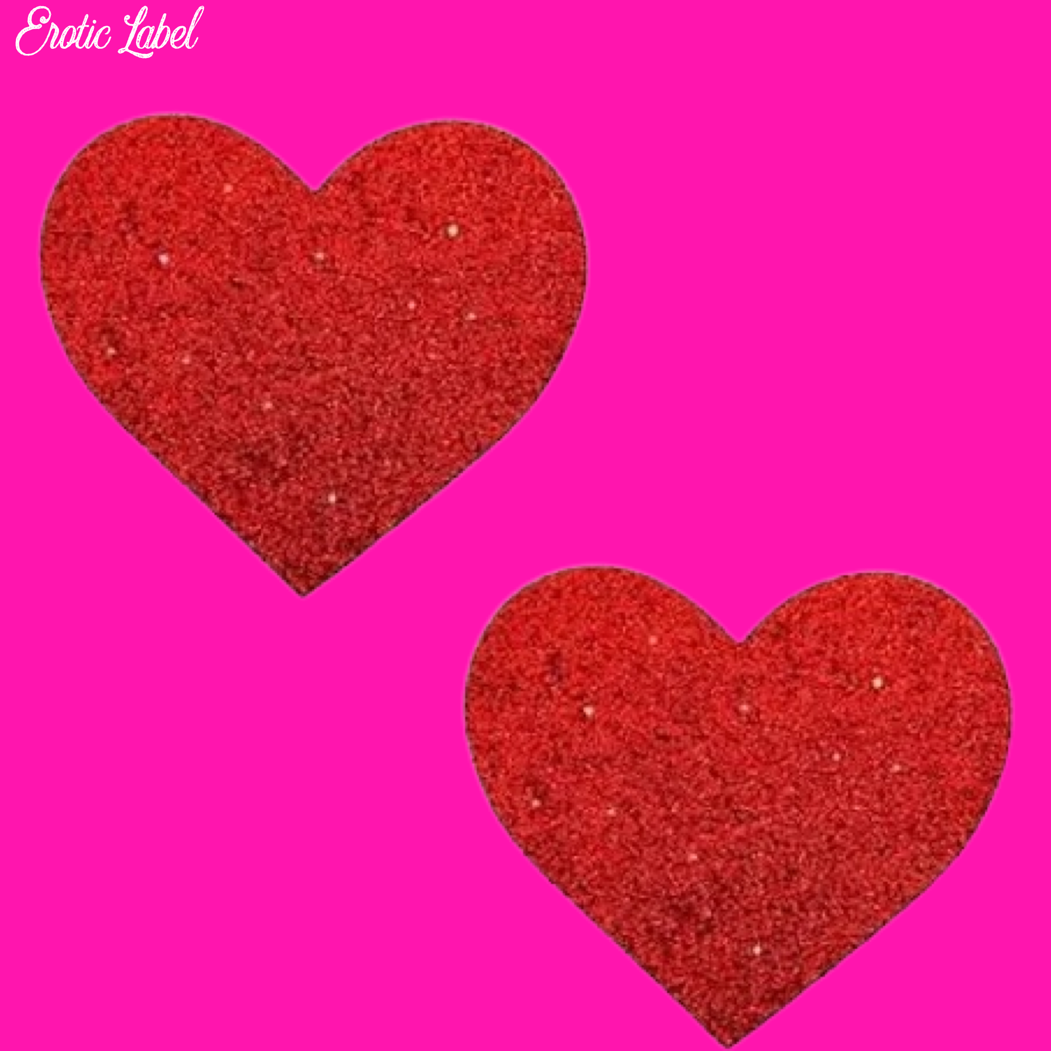 Red- Glitter Pasties (Heart)