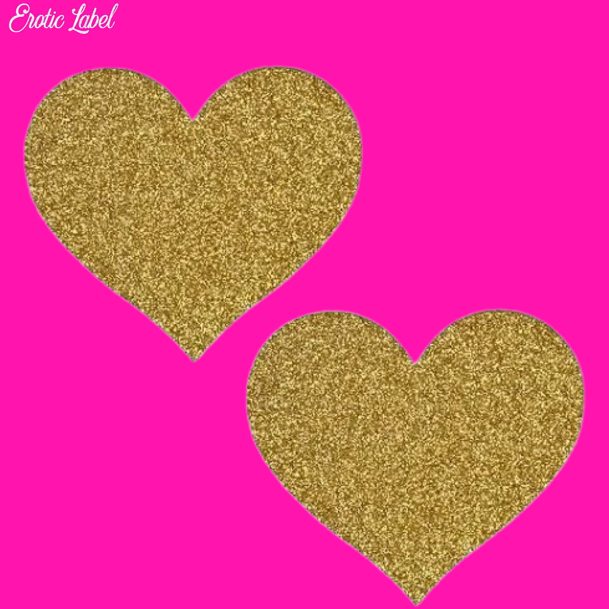 Gold- Glitter Pasties (Heart)