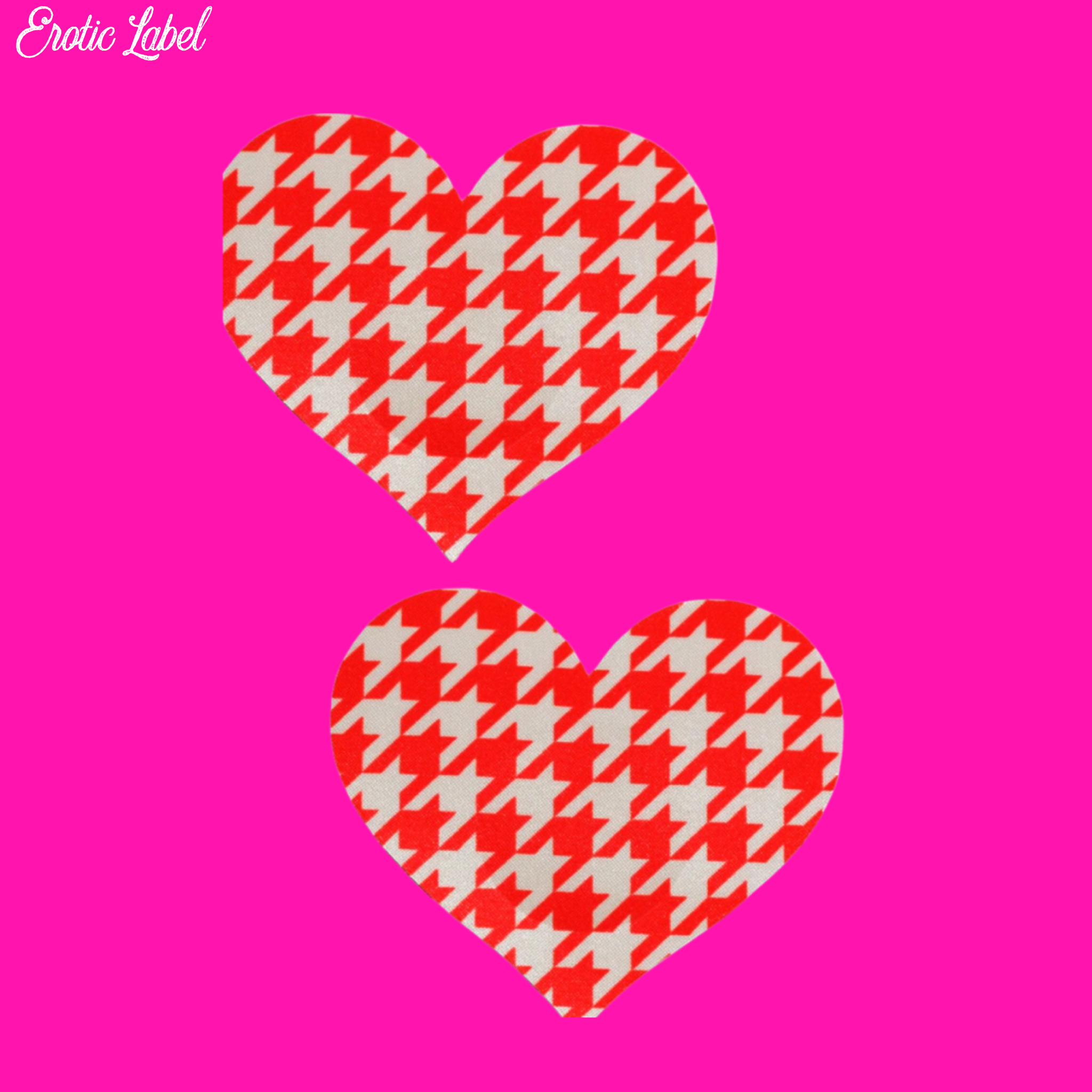 Red/White DuoTone Pasties- Heart