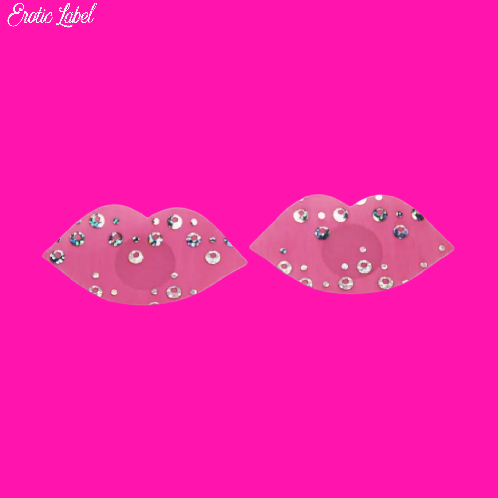 Pink Sequins Pasties- Lips