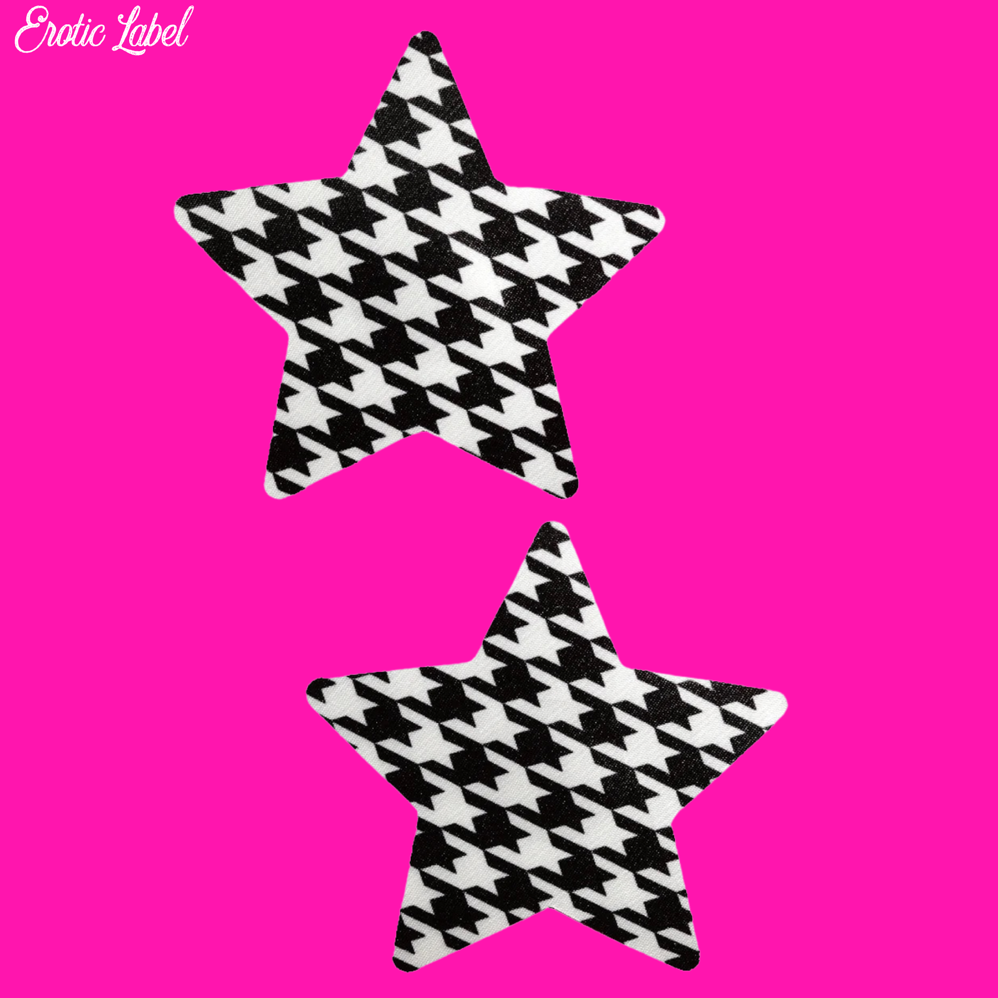 Get A Clue- Black White Pasties (Star)