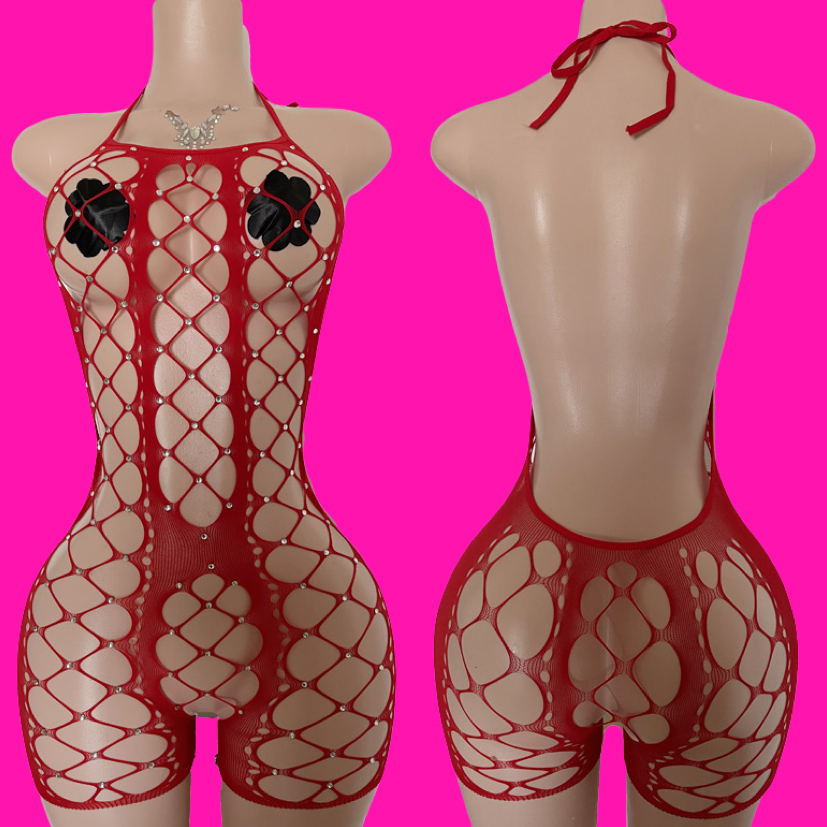 Big Tips Only- Red Romper