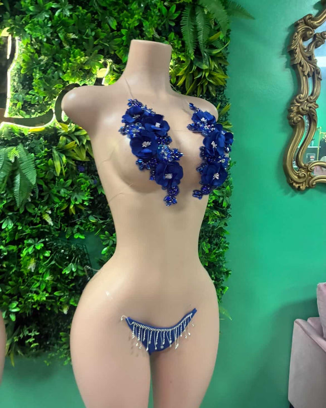 Bankroll Barb- Floral (Royal Blue)