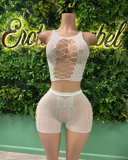Fly Vixen- Short Set (White)