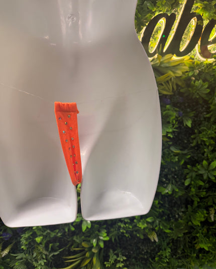 Stoned Clear String - T bar thong’s (Orange)