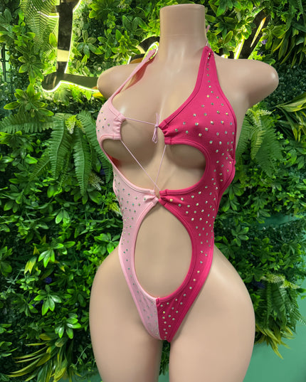 Two of a Kind- Bodysuit (Pink Berry)