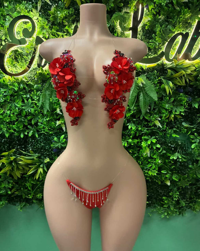 Bankroll Barb- Floral (Red)