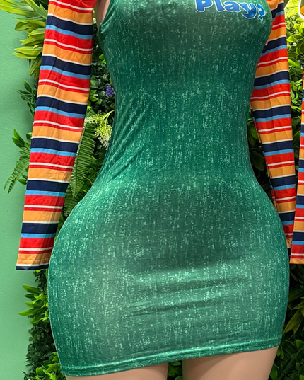 Wanna Play- Movie Inspired Cosplay (Green Dress Romper)