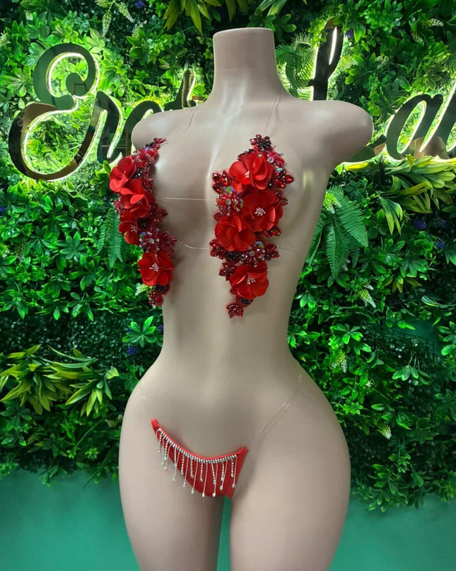 Bankroll Barb- Floral (Red)
