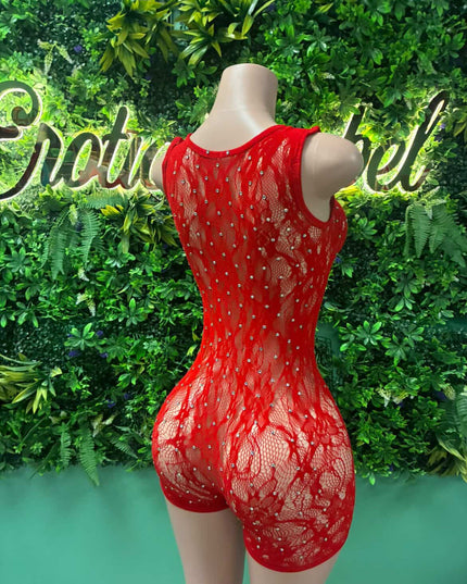Frequency Romper- Red