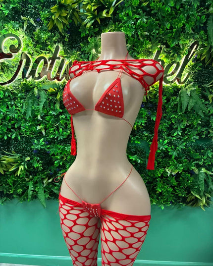 Plain Jane - Bikini Set (Cherry Red)