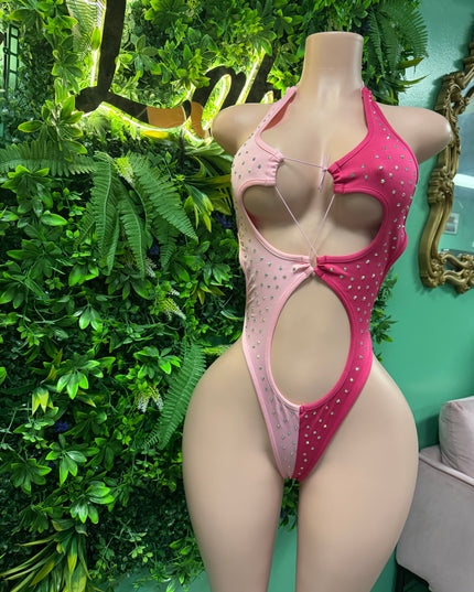 Two of a Kind- Bodysuit (Pink Berry)