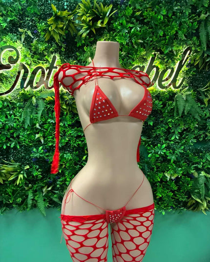 Plain Jane - Bikini Set (Cherry Red)