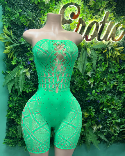 In the Trap- Green Romper