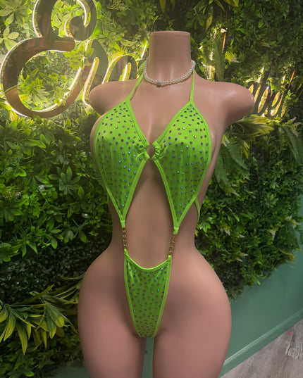Big Deposits Bodysuit- Candy Green