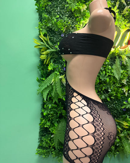 Throw Sum Mo- Black Romper