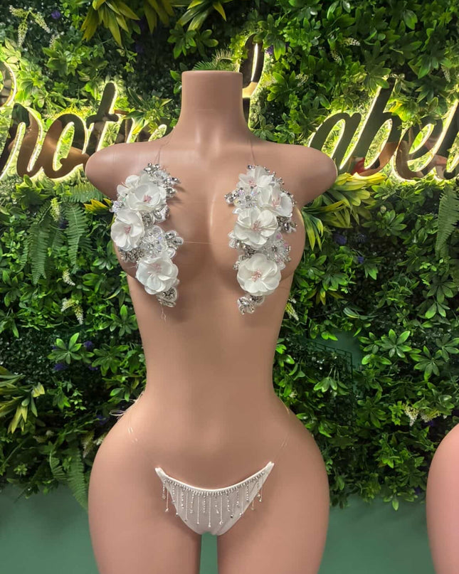 Bankroll Barb- Floral (White)