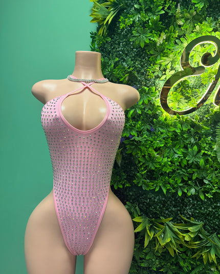 Big Biz Bling Bodysuit- Light Pink