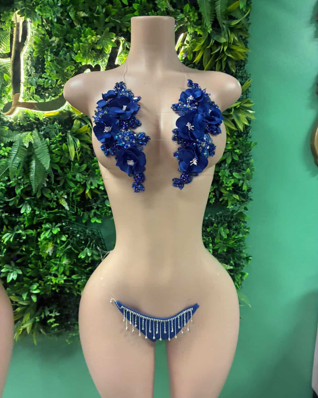 Bankroll Barb- Floral (Royal Blue)