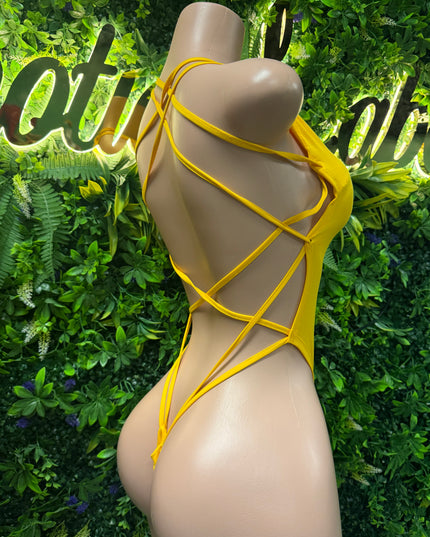 Teyana Backless Bodysuit - Yellow