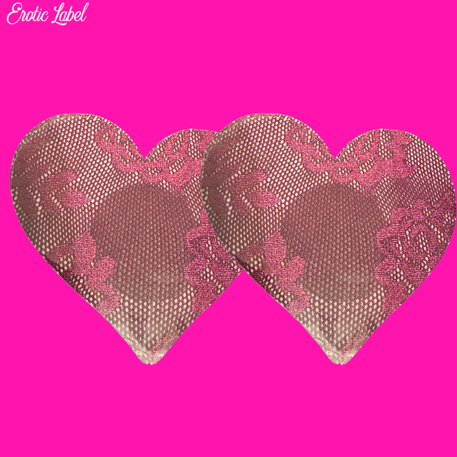 Purple Sheer Lace Pasties - Heart