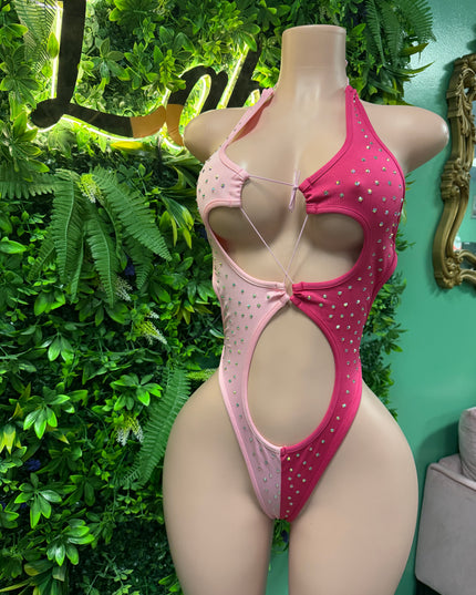 Two of a Kind- Bodysuit (Pink Berry)