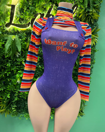Wanna Play- Movie Inspired Cosplay (Purple Bodysuit)
