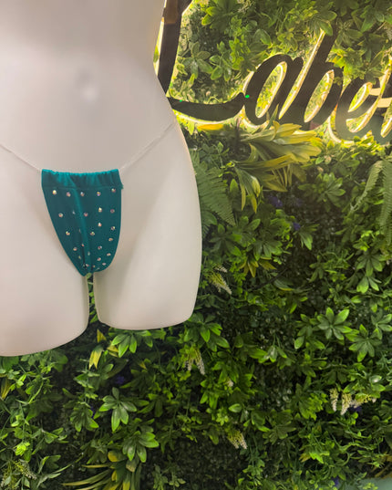 Stoned Clear String - T bar thong’s (Hunter Green)