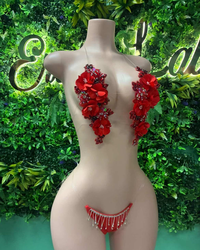 Bankroll Barb- Floral (Red)