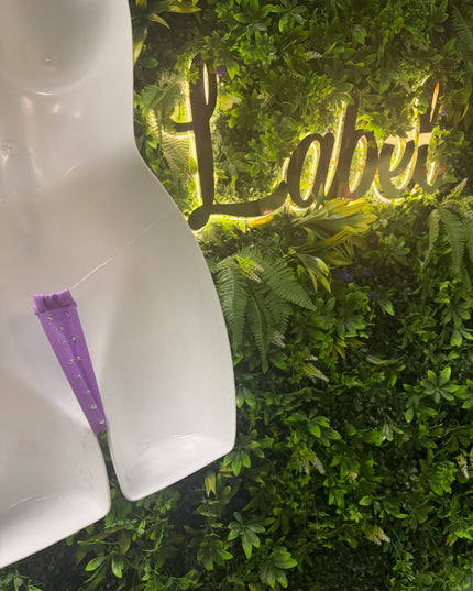 Stoned Clear String - T bar thong’s - Lavendar