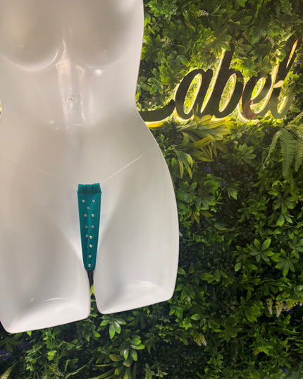 Stoned Clear String - T bar thong’s (Hunter Green)