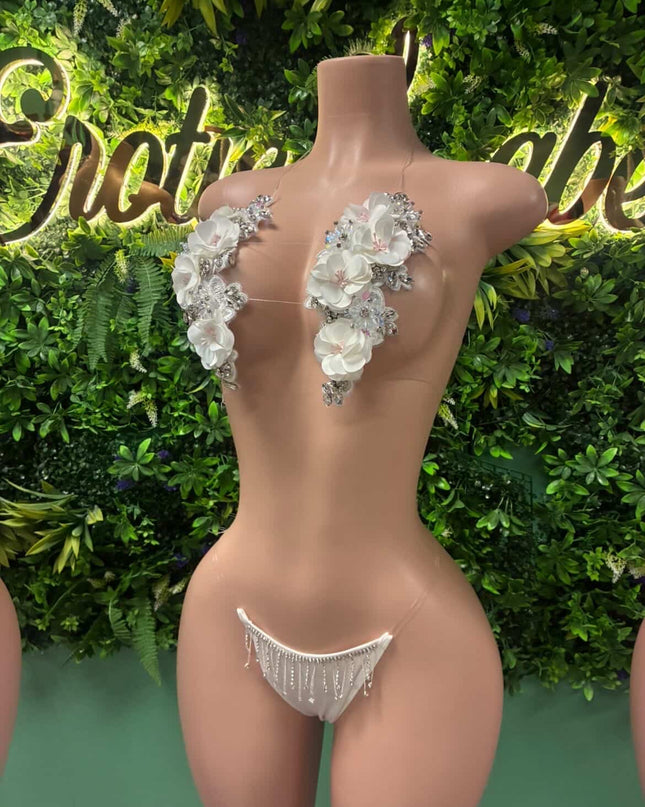 Bankroll Barb- Floral (White)