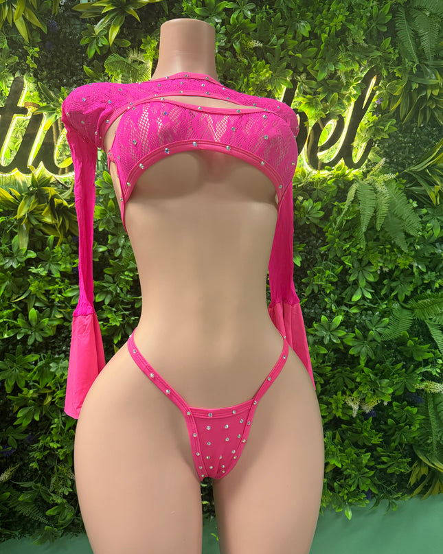Drippin Finesse- Three piece Bikini Set (Pink)