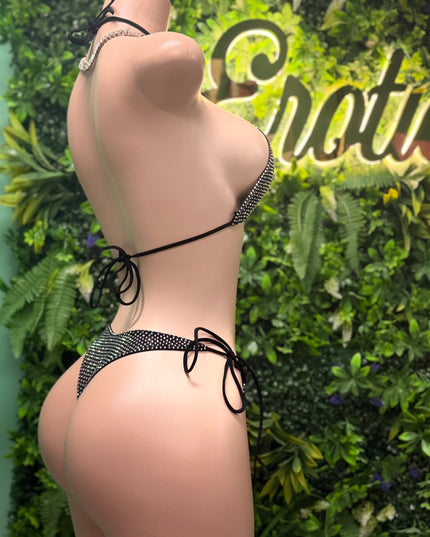Big Biz Bling Bikini- Diamond/Black