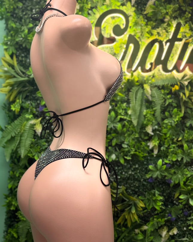 Big Biz Bling Bikini- Diamond/Black