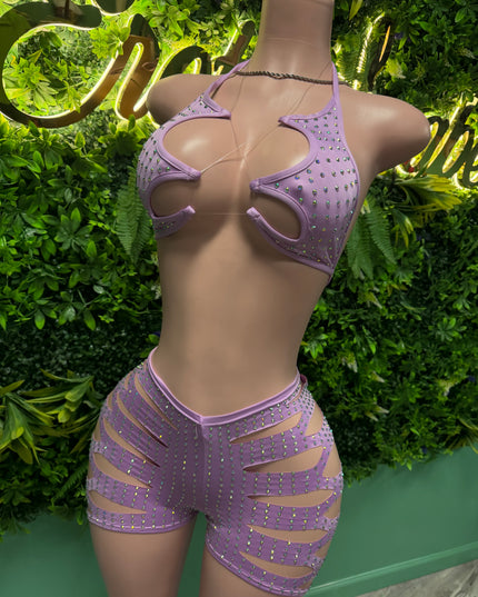All There- Short Set (M) Purple