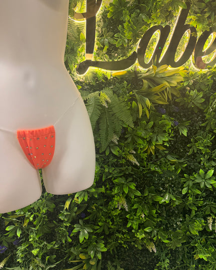Stoned Clear String - T bar thong’s (Orange)
