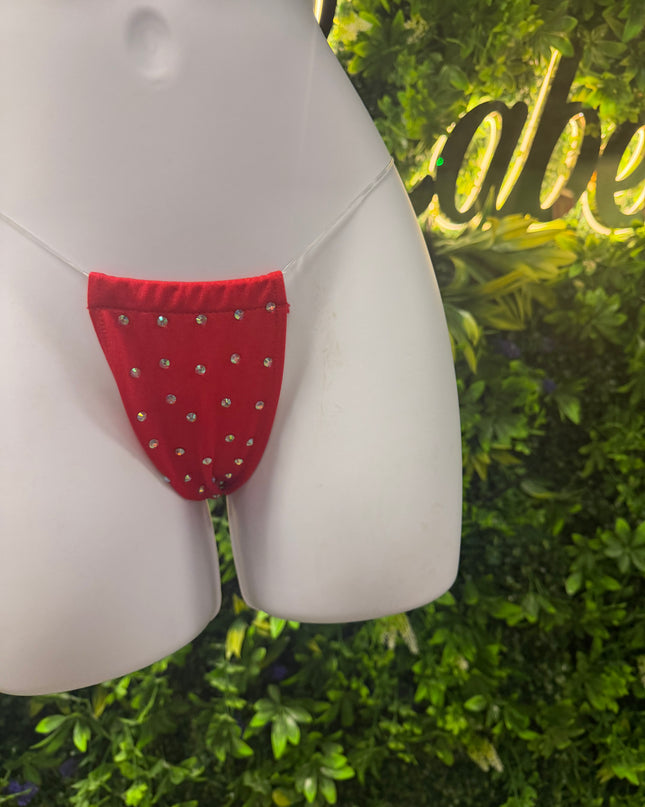Stoned Clear String - T bar thong’s (Red)