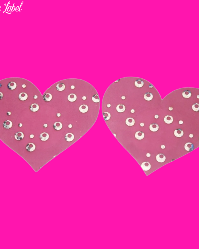 Pink Sequins Pasties- Heart