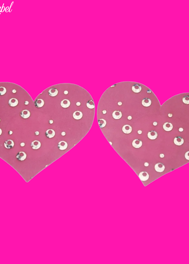 Pink Sequins Pasties- Heart
