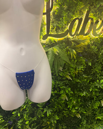 Stoned Clear String - T bar thong’s (Royal Blue)