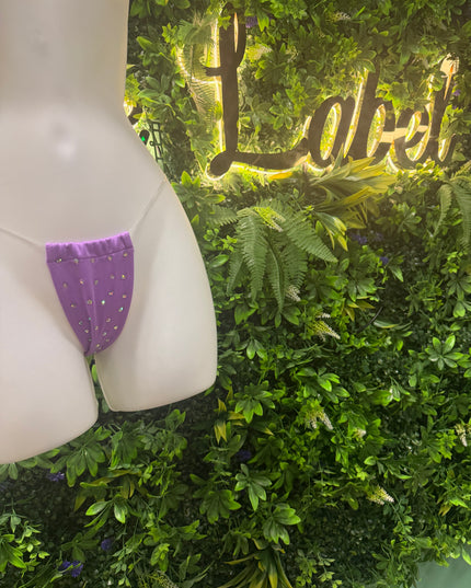 Stoned Clear String - T bar thong’s - Lavendar
