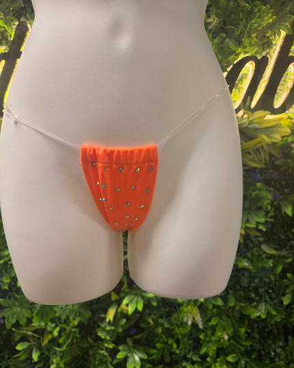 Stoned Clear String - T bar thong’s (Orange)
