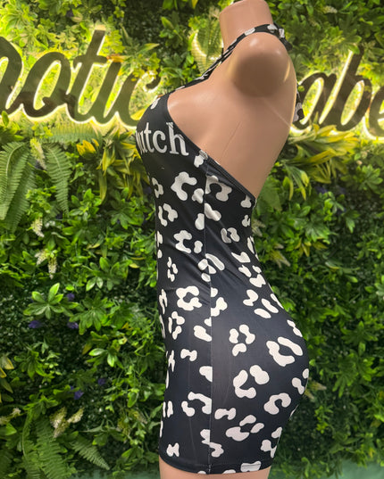 Leopard Dutch Romper (Black)