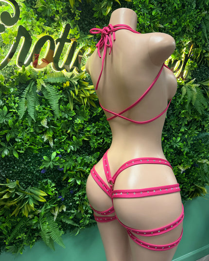 Georgia Peach- Cheeky Bikini (S-L) (Hot Pink)