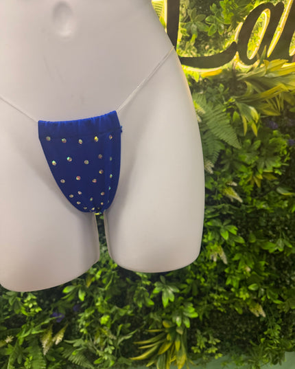 Stoned Clear String - T bar thong’s (Royal Blue)