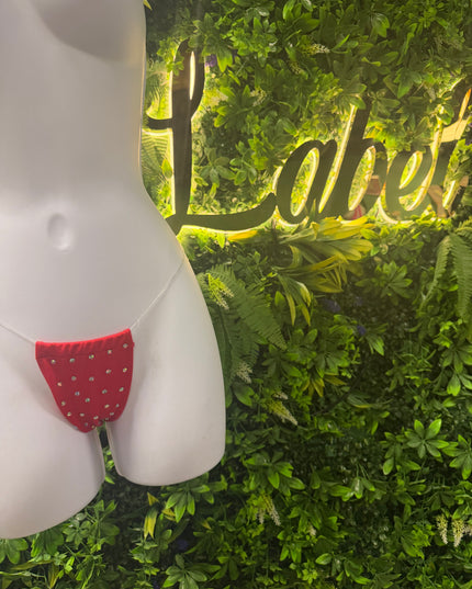 Stoned Clear String - T bar thong’s (Red)